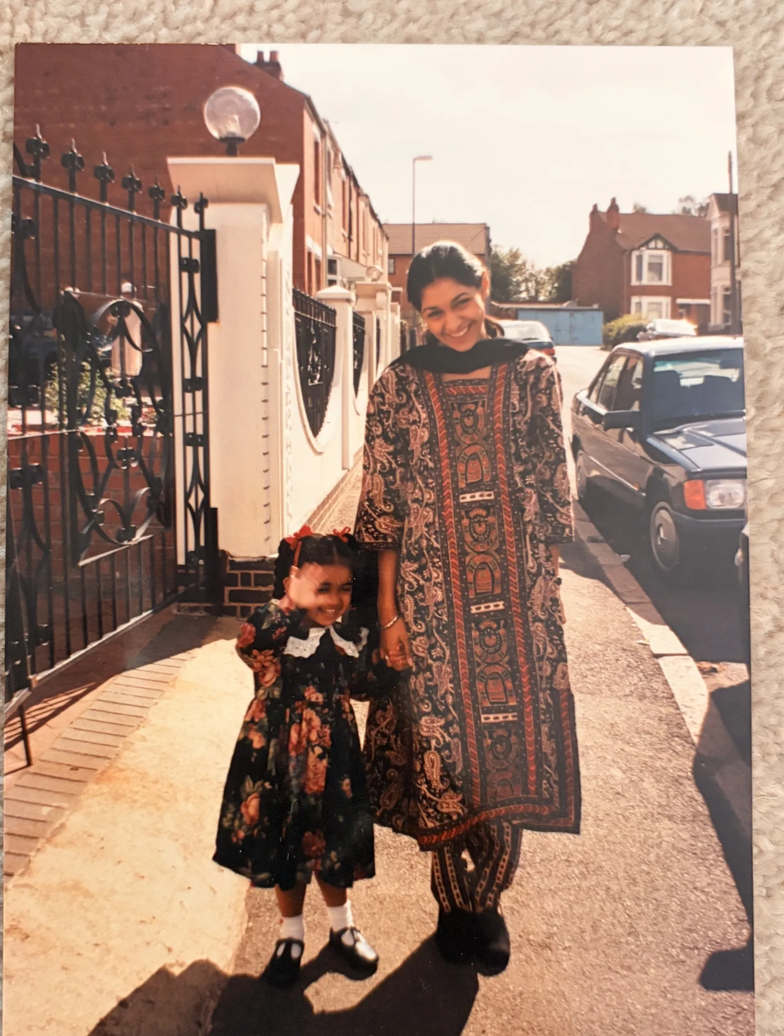 Winnie and young Divpreet, hand in hand