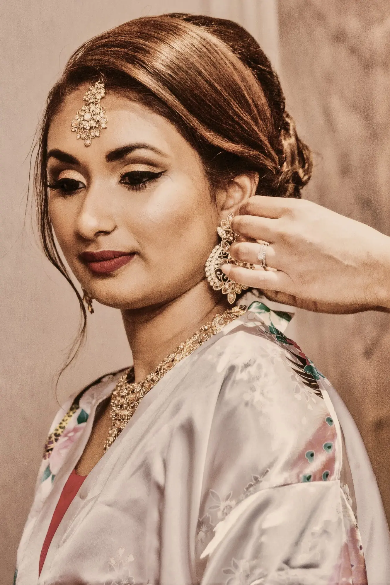Getting ready on the wedding day